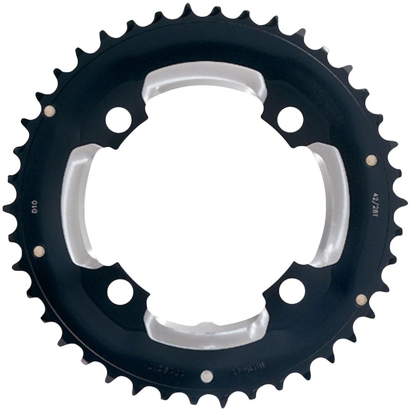 Full Speed Ahead MTB Pro Double Chainring - 36t 104 BCD 4-Bolt Aluminum D10 BLK
