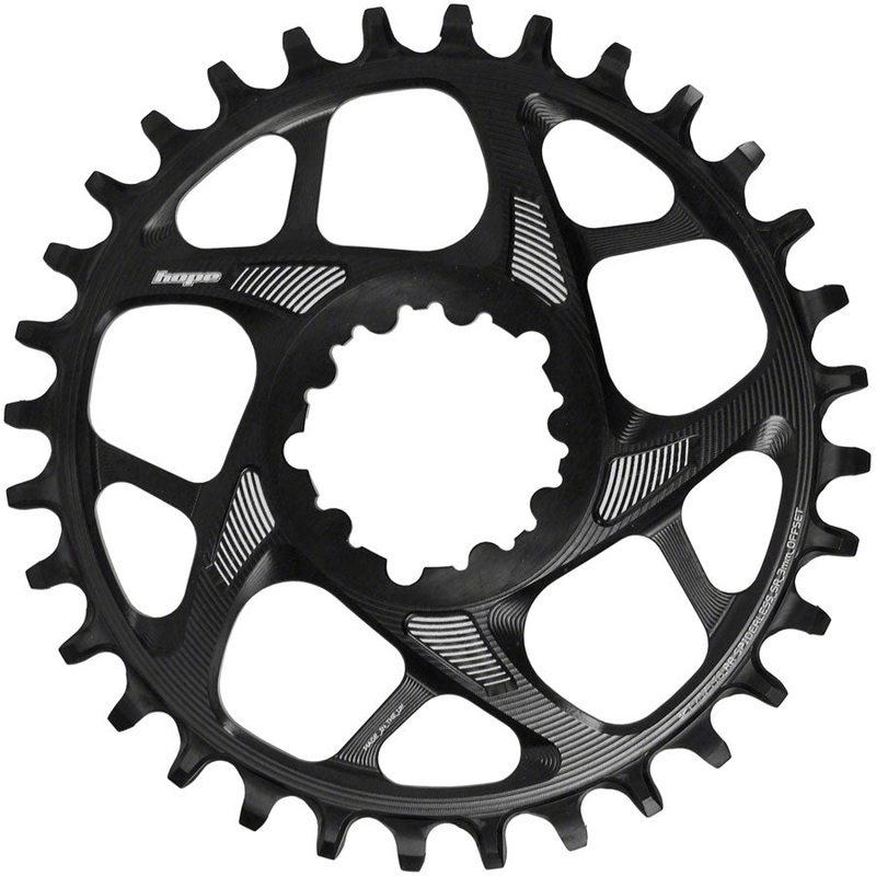 Hope Spiderless Retainer Chainring - 32t SRAM Direct Mount 3mm Offset R22 BLK