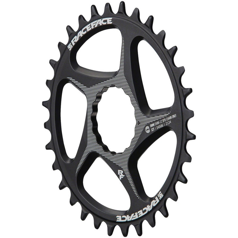 RaceFace Direct Mount Wide Chainring - 34t DM CINCH For Shimano 12-Speed HG+ Compatible Chain BLK
