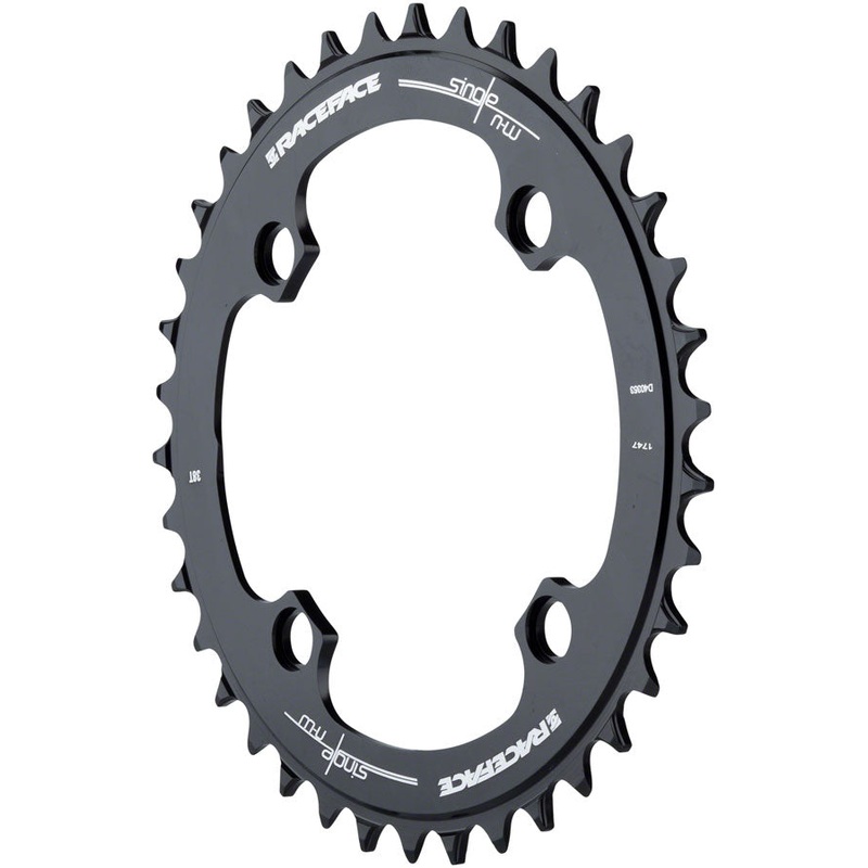RaceFace Narrow Wide Chainring: 104mm BCD 38t Black