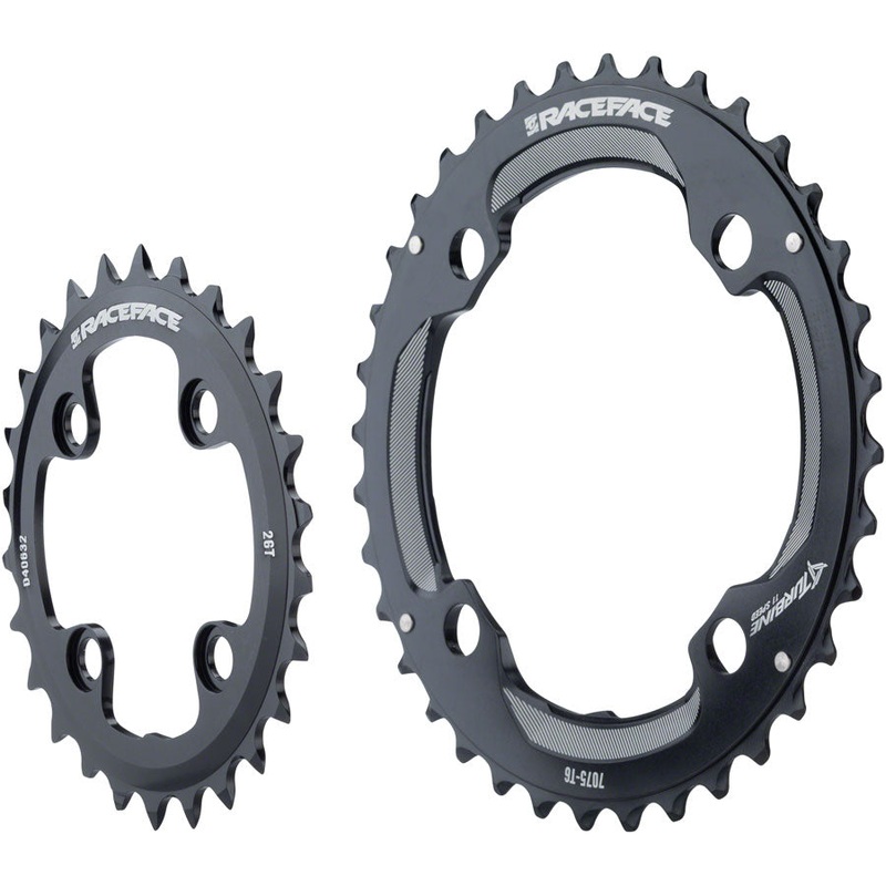 RaceFace Turbine 11-Speed Chainring: 64/104mm BCD 24/34t Black