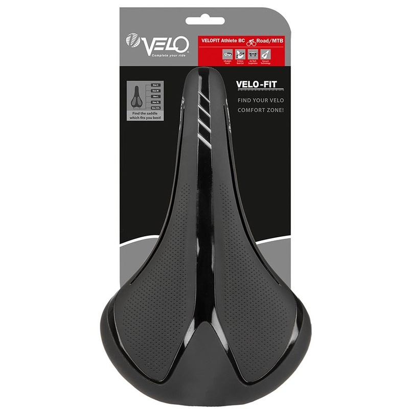 Velo Fit Athlete BC Saddle 275 x 163mm 344g Black