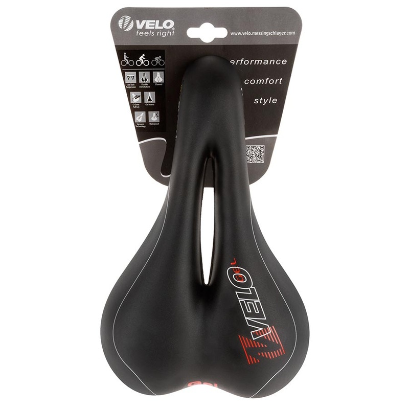 Velo Plush Gel D2 Saddle 267 x 168mm 494g Black