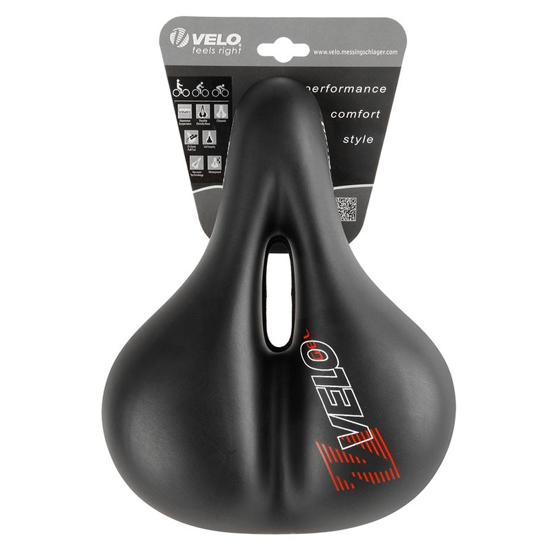 Velo Plush Gel Elasto Saddle 275 x 213mm Black