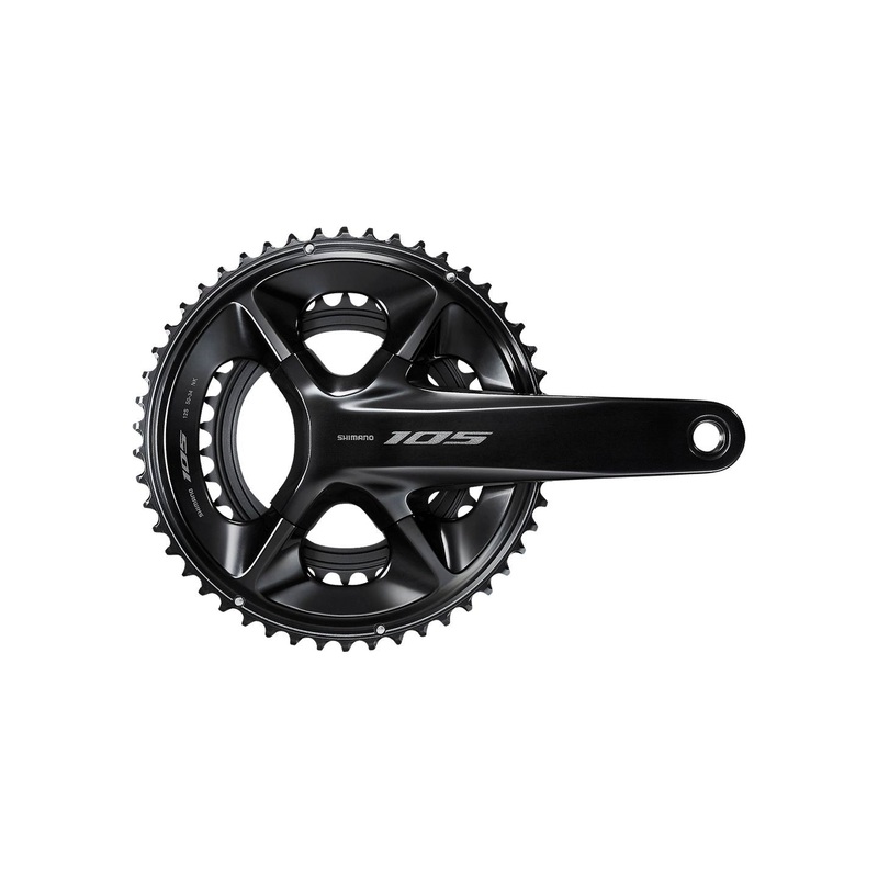Shimano 105 FC-R7100 Crankset - 172.5mm 12-Speed 50/34t 110 Asymmetric BCD Hollowtech II Spindle Interface BLK