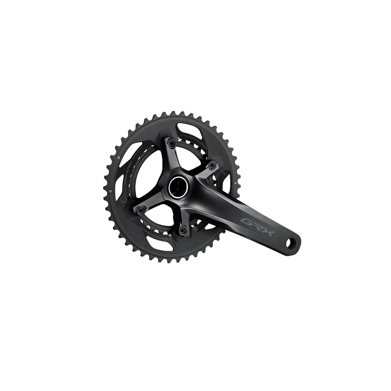 Shimano GRX FC-RX600-11 Crankset - 170mm 11-Speed 46/30t 110/80 BCD Hollowtech II Spindle Interface BLK