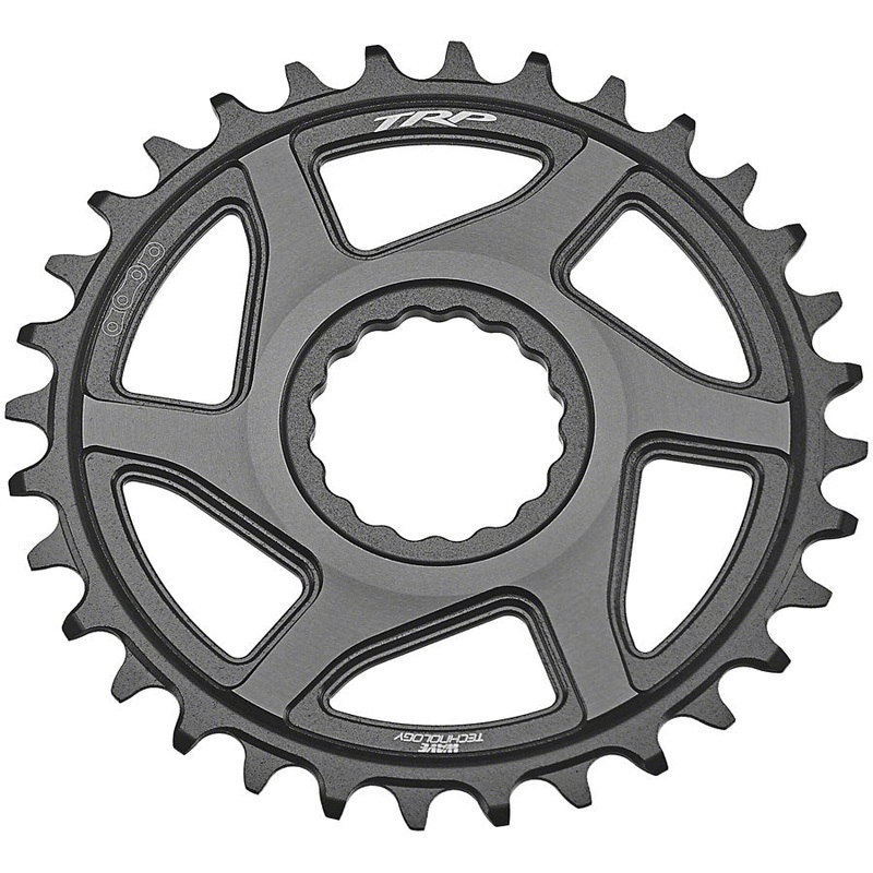 TRP CR-M9050 Boost Direct Mount Chainring - 34t 12-Speed CINCH Mount 3mm Offset 7075-T6 Aluminum Sandblasted BLK/Space Gray