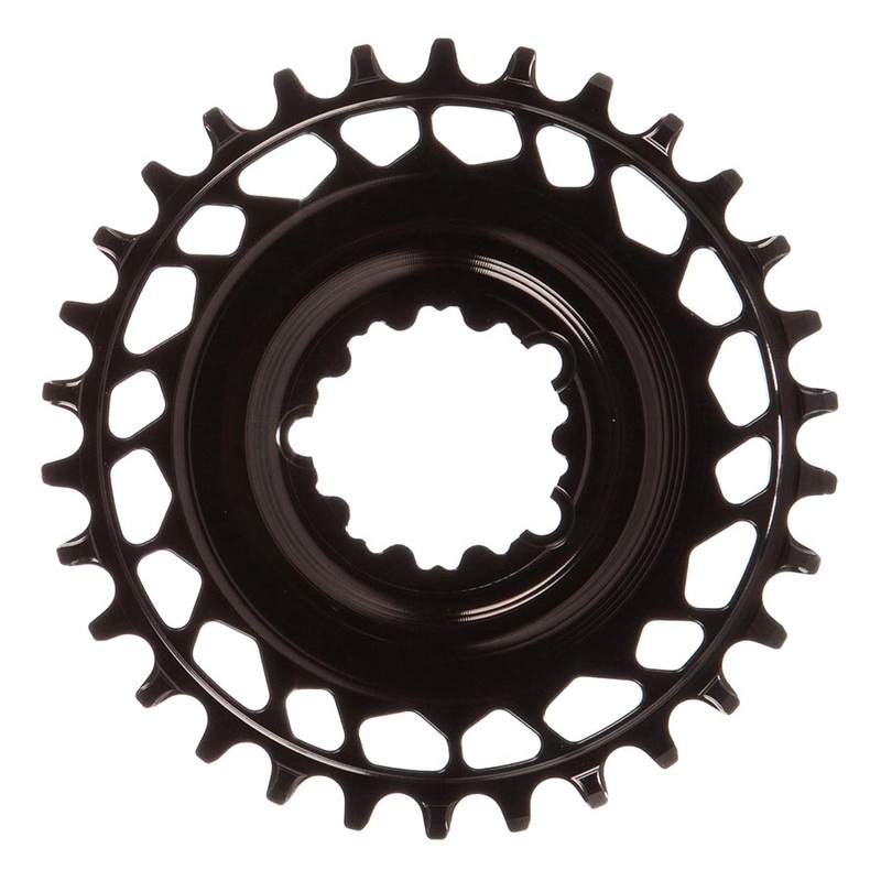 Works Components GEO SRAM GXP Chainring Teeth: 30 Speed: 12 BCD: Direct Mount SRAM 3 Bolt Front 7075-T6 Aluminum Black