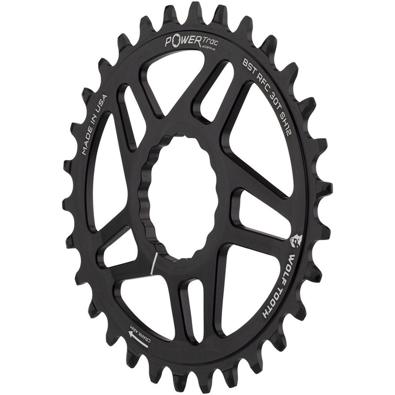 Wolf Tooth Elliptical Direct Mount Chainring - 34t RaceFace CINCH Boost Drop-Stop ST Shimano 12 Speed HG+ BLK