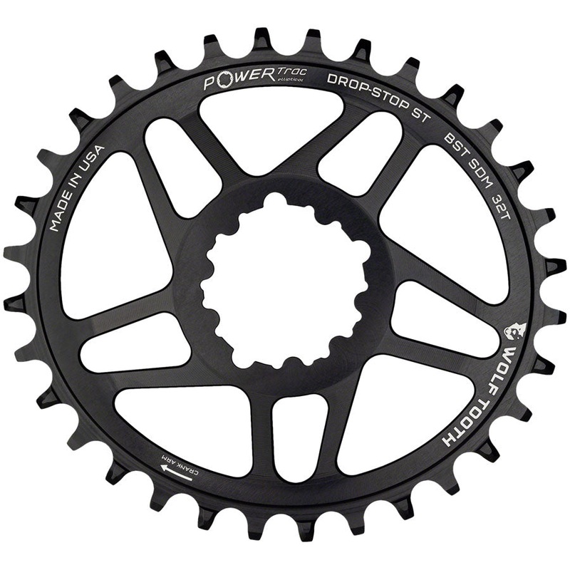 Wolf Tooth Elliptical Direct Mount Chainring - 34t SRAM Direct Mount For SRAM 3-Bolt Boost Cranks Requires Hyperglide+ Chain BLK