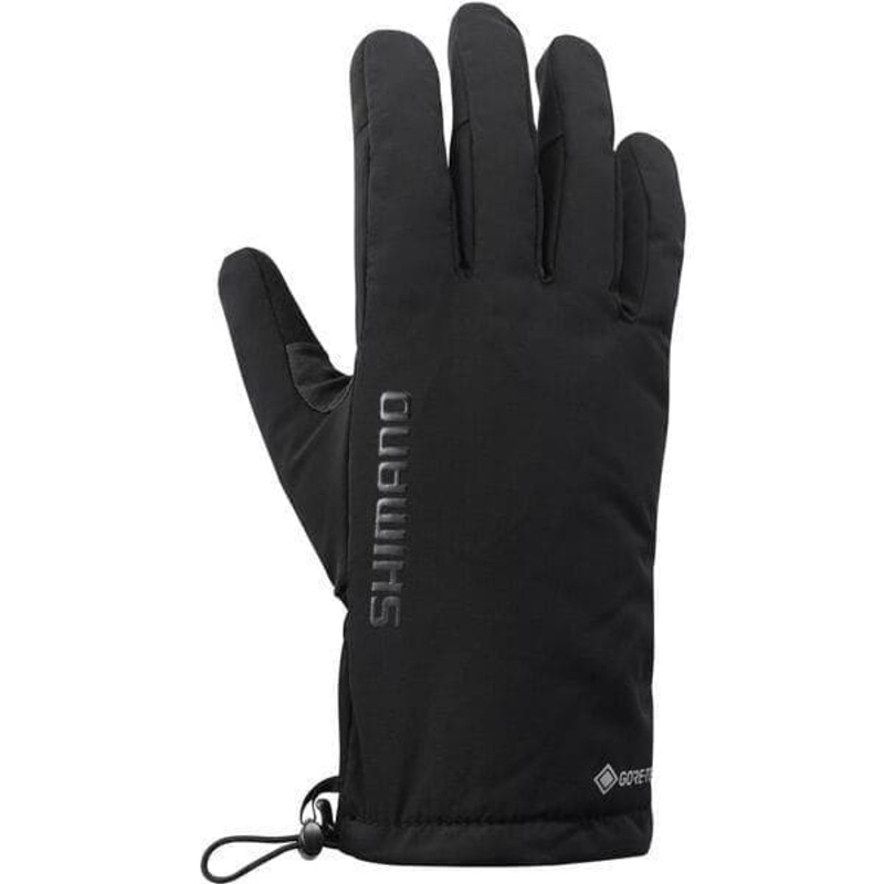 Shimano Clothing Unisex GORE-TEX GRIP PRIMALOFT Gloves; Black; Size S