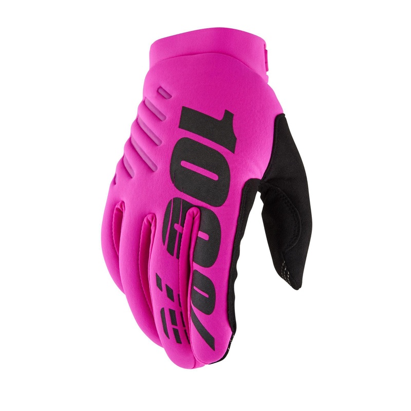 100% Brisker Cold Weather Glove - Neon Pink - Large