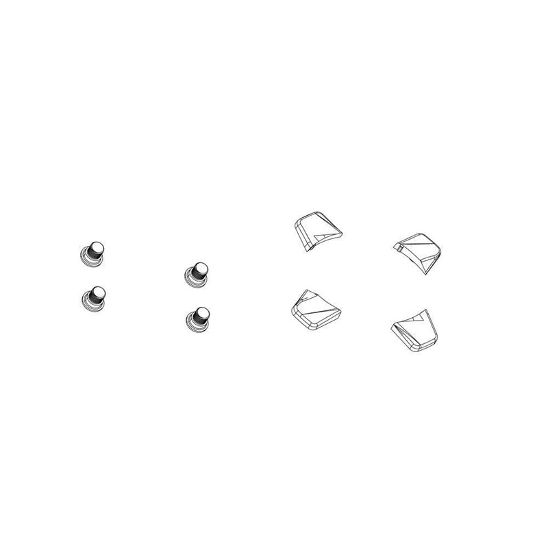 Truvativ Spare - Crank Chainring Bolt Kit 5-Arm Single Steel Including Spacers Black: