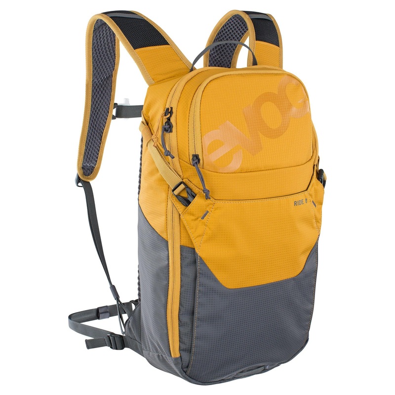 Evoc Ride Performance Backpack 8L + 2L Bladder 2021: Loam/Carbon Grey 8L