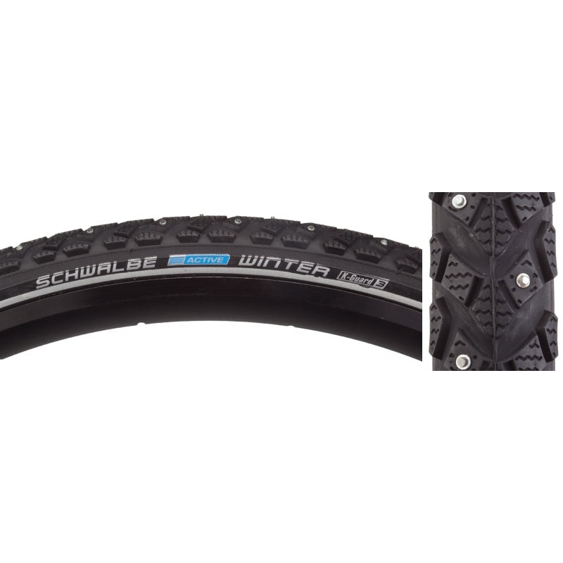 Schwalbe Winter Tire - 700 x 40 Clincher Wire Black K-Guard Winter 120 Studs