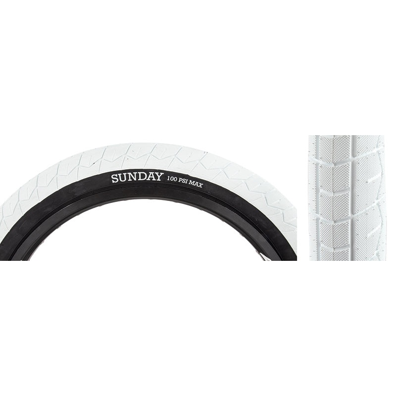 Sunday Current V2 Tire - 20 x 2.4 Clincher Wire White/Black