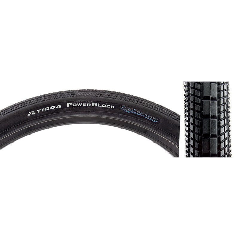 Tioga PowerBlock OS20 Tire - 20 x 1.6 Clincher Wire Black 60tpi