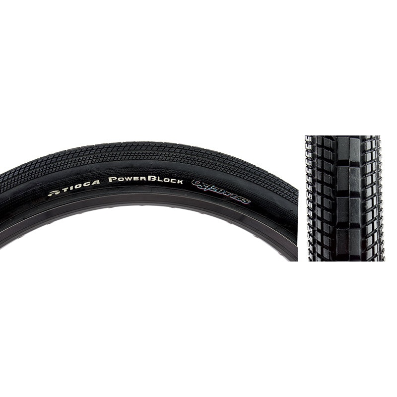 Tioga PowerBlock OS20 Tire - 20 x 1.85 Clincher Wire Black 60tpi
