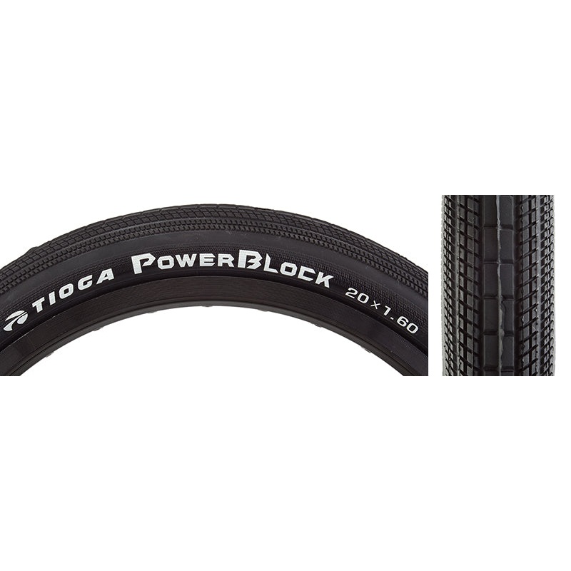 Tioga Powerblock S-Spec Tire - 20 x 1.6 Clincher Folding Black 120tpi