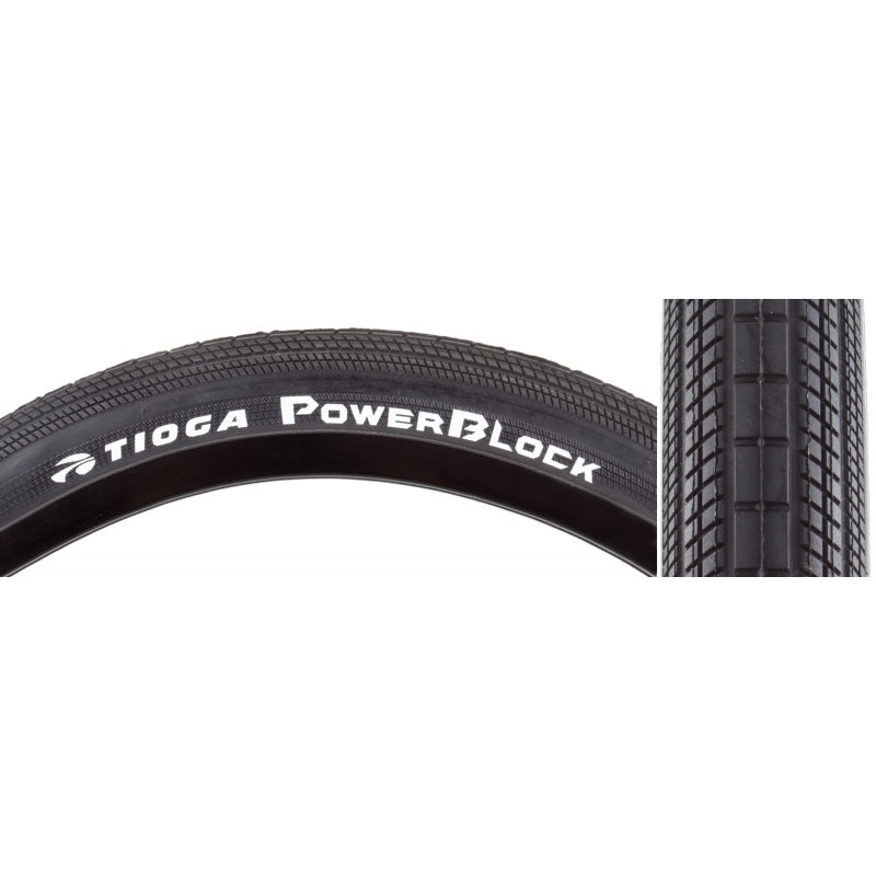 Tioga PowerBlock Tire - 24 x 2.1 Clincher Wire Black 60tpi