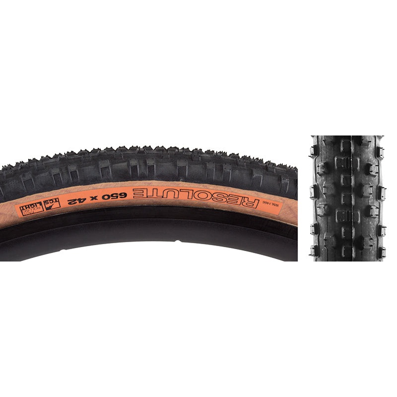 WTB Resolute Tire - 650b x 42 TCS Tubeless Folding BLK/Tan Light Fast Rolling