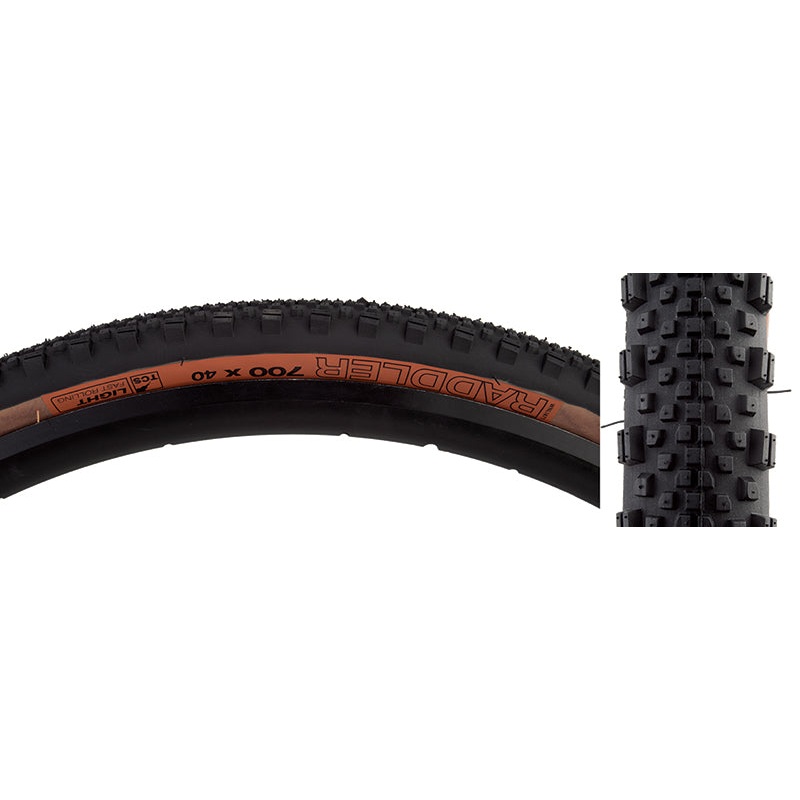WTB Raddler Tire - 700 x 40 TCS Tubeless Folding BLK/Tan Light Fast Rolling