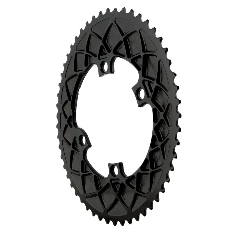 Absolute Black Premium Oval Road 53T Shimano 9100/8000 - Black